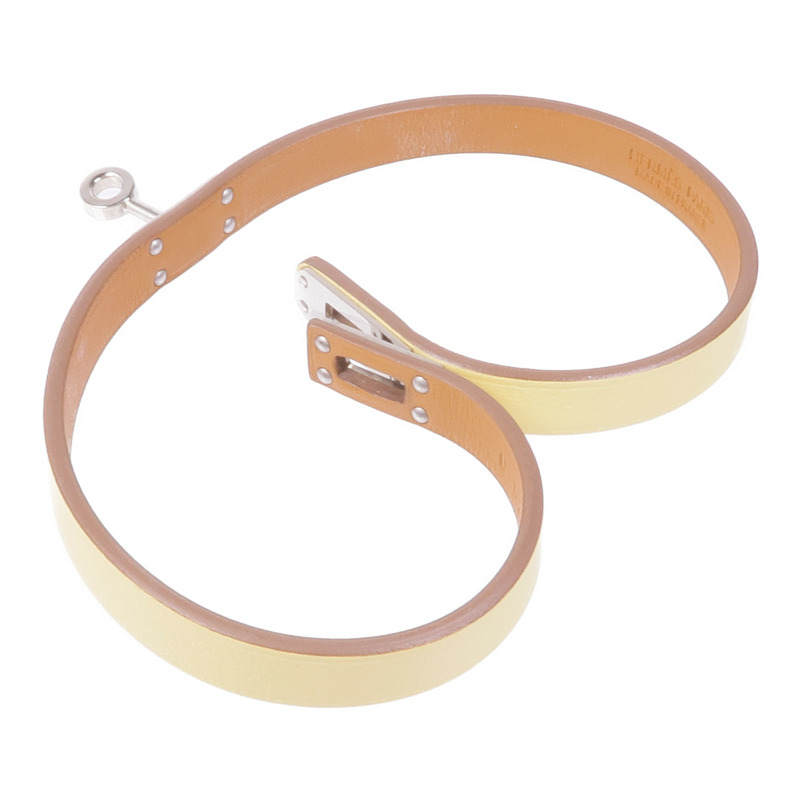 HERMES Swift皮革Kelly Double Tour銀扣手帶-6