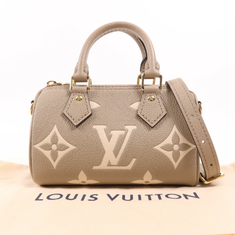 LOUIS VUITTON Monogram Empreinte Nano Speedy金扣手挽肩背兩用袋-10