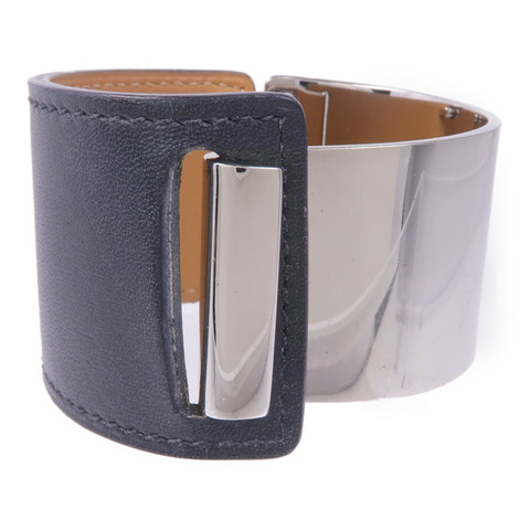 HERMES 牛皮皮革/金屬Bracelet手帶