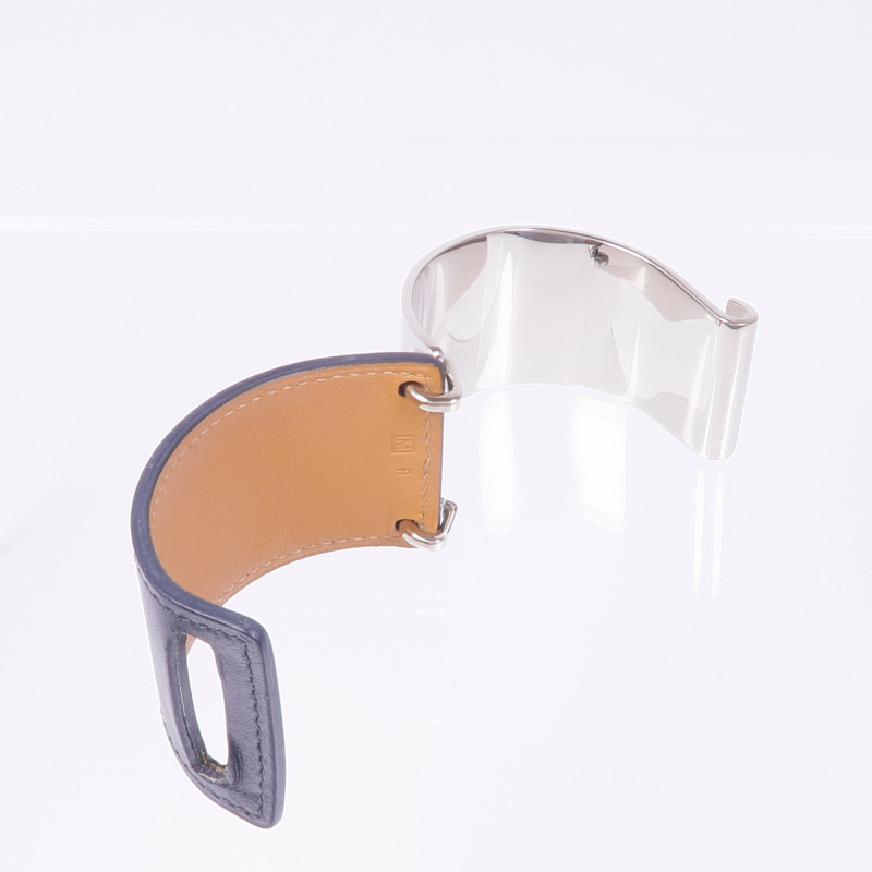 HERMES 牛皮皮革/金屬Bracelet手帶-6