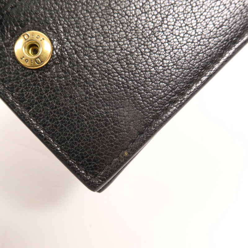 Dior 牛皮皮革Wallet金扣錢包-13
