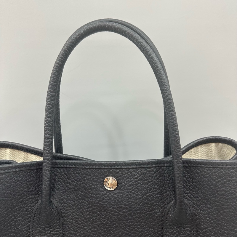 特價出清✨hermes 黑皮銀釦花園派對 garden party 36 X刻-50