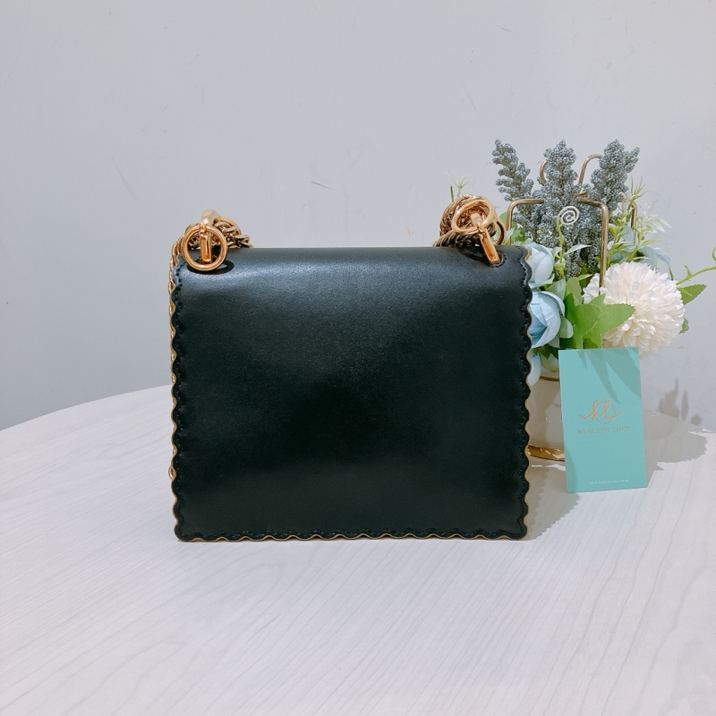 TK1822 Fendi芬迪斜挎/單肩黑色小包 Kan I 8M0381Small Handbags Black X GHW-1
