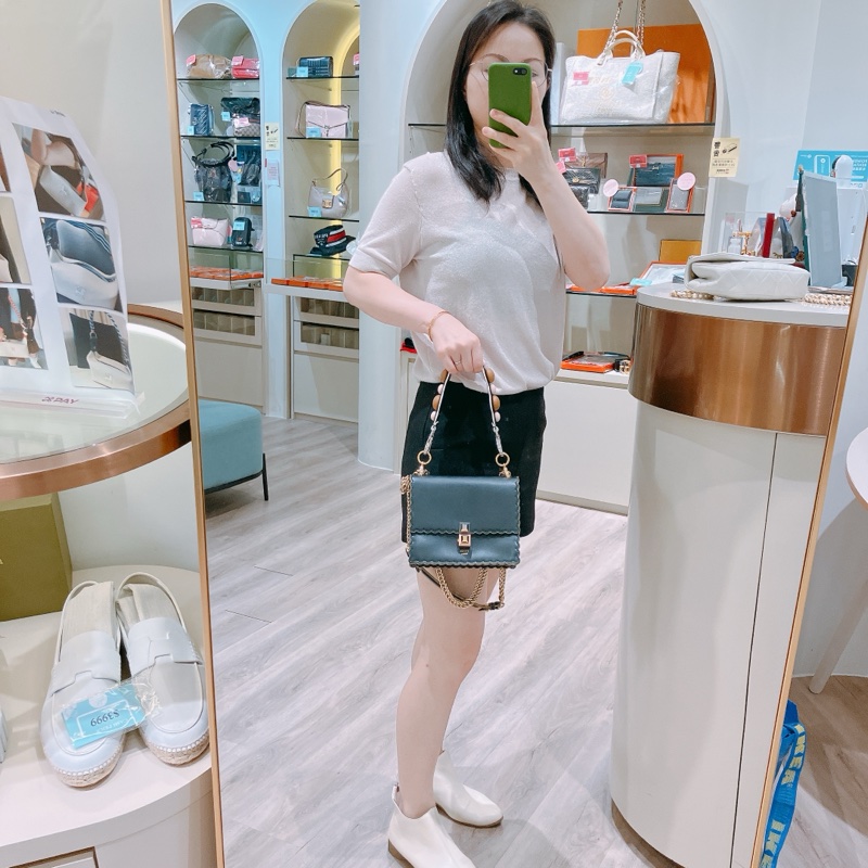 TK1822 Fendi芬迪斜挎/單肩黑色小包 Kan I 8M0381Small Handbags Black X GHW-30