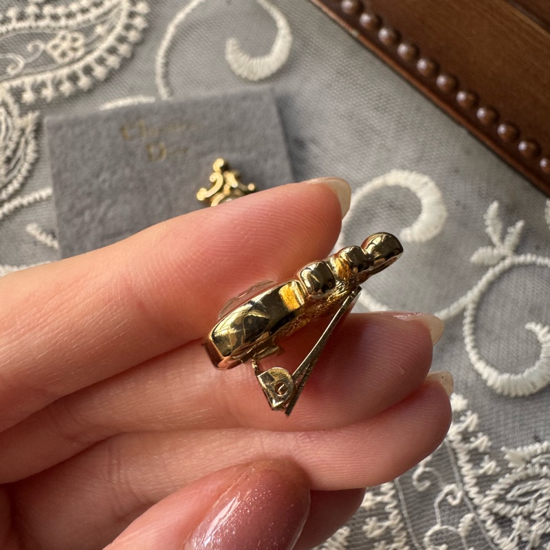 Vinatge Christian Dior Clip on Earrings 宮廷復古水鑽耳夾-10