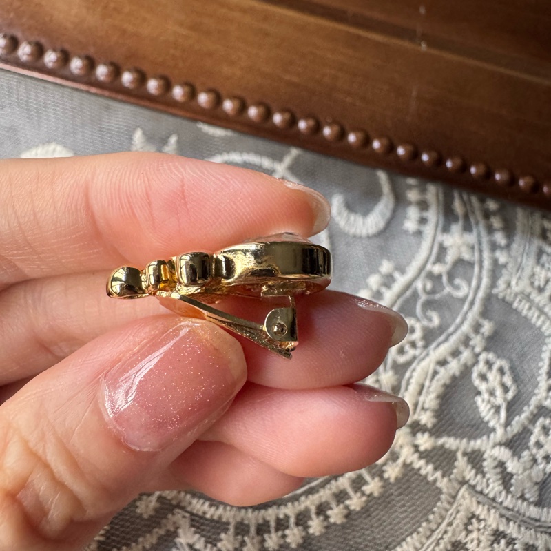 Vinatge Christian Dior Clip on Earrings 宮廷復古水鑽耳夾-13
