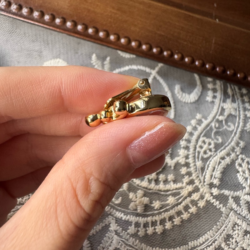 Vinatge Christian Dior Clip on Earrings 宮廷復古水鑽耳夾-15
