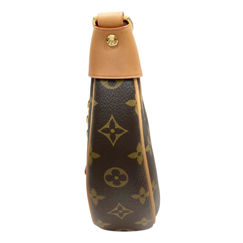 LOUIS VUITTON 路易威登 M81098 LOOP 月亮包/彎月包 PVC帆布 老花 棕色 金釦-4