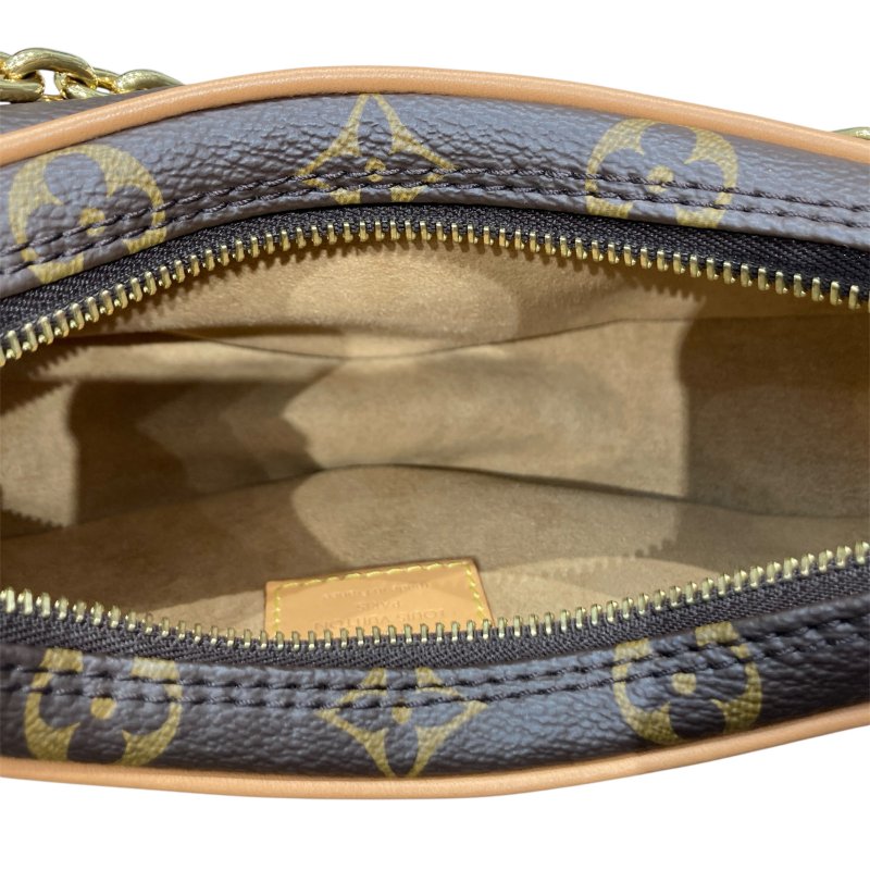 LOUIS VUITTON 路易威登 M81098 LOOP 月亮包/彎月包 PVC帆布 老花 棕色 金釦-11