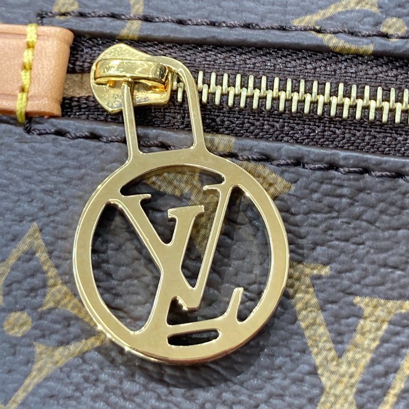 LOUIS VUITTON 路易威登 M81098 LOOP 月亮包/彎月包 PVC帆布 老花 棕色 金釦-16