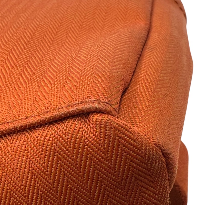 HERMES 愛馬仕 ACAPULCO POCHETTE SANTUR 腰包 帆布 橘色 銀扣-4