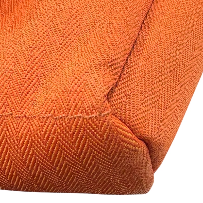 HERMES 愛馬仕 ACAPULCO POCHETTE SANTUR 腰包 帆布 橘色 銀扣-6
