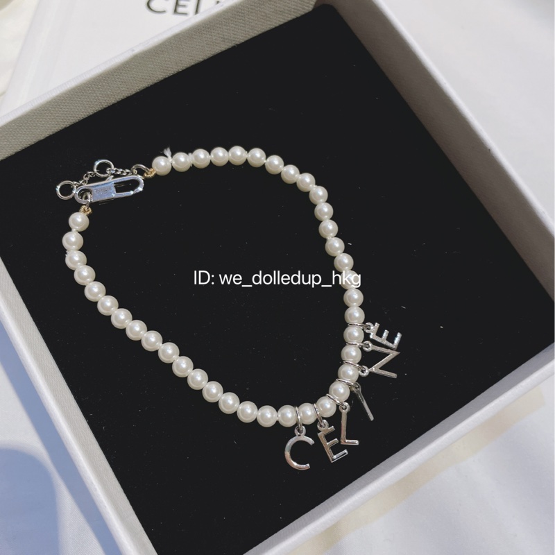 CELINE 珍珠 字母 手鏈-0