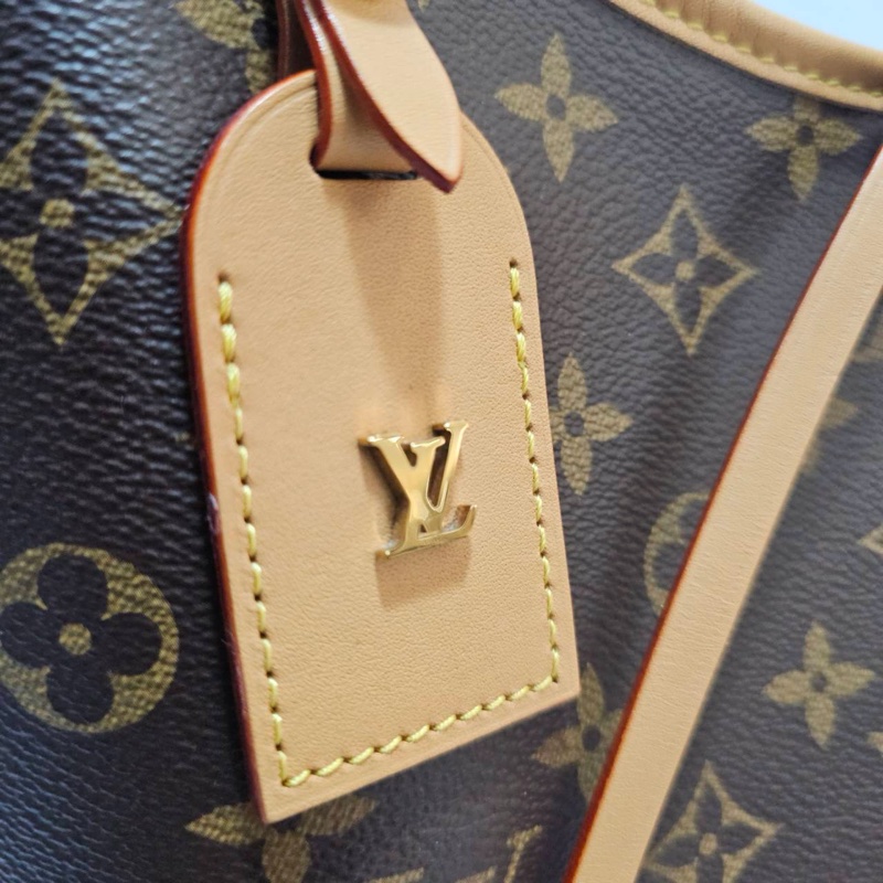 LV 原花CarryAll PM金釦手提肩斜背包M46203-3