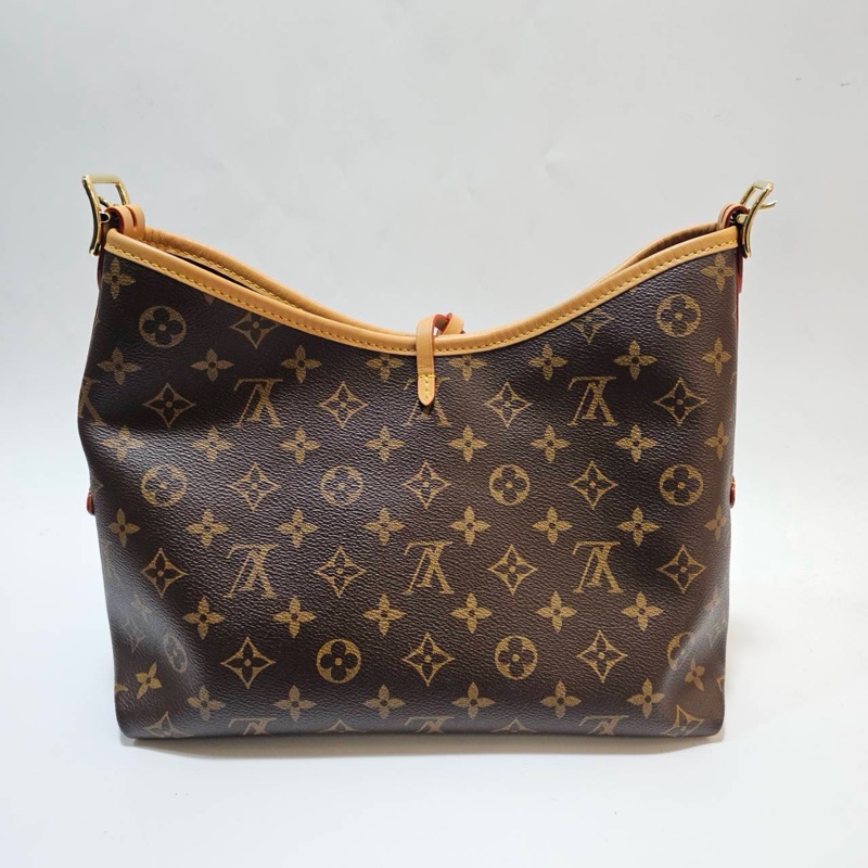 LV 原花CarryAll PM金釦手提肩斜背包M46203-4