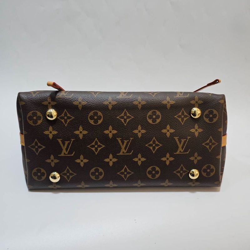LV 原花CarryAll PM金釦手提肩斜背包M46203-7