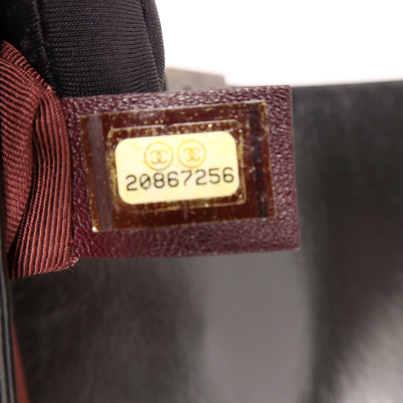 CHANEL 牛皮皮革Boy 25銀扣鏈帶肩背袋-7