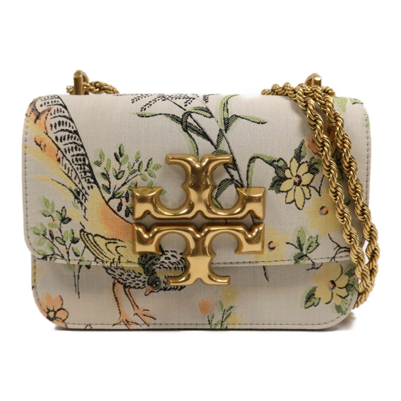 Tory Burch 布料/麂皮皮革Chain Shoulder Bag金扣鏈帶肩背袋-0