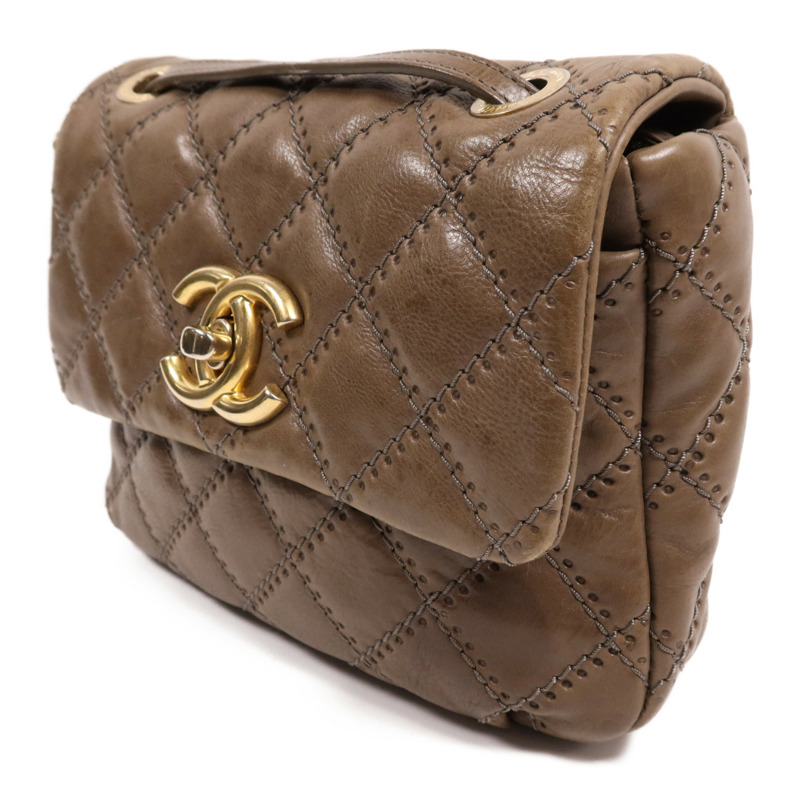 CHANEL 牛皮皮革Shoulder Bag金扣鏈帶肩背袋-2