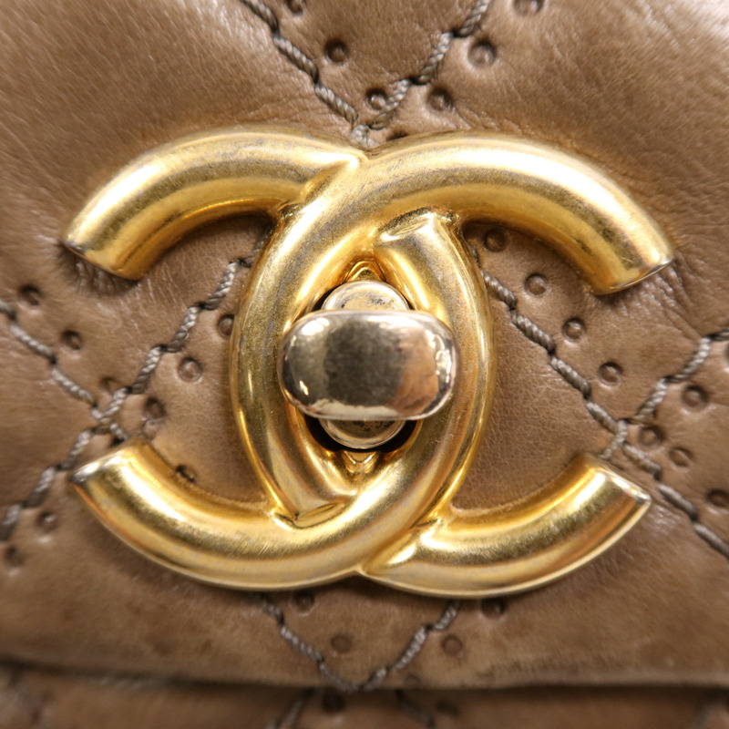 CHANEL 牛皮皮革Shoulder Bag金扣鏈帶肩背袋-12