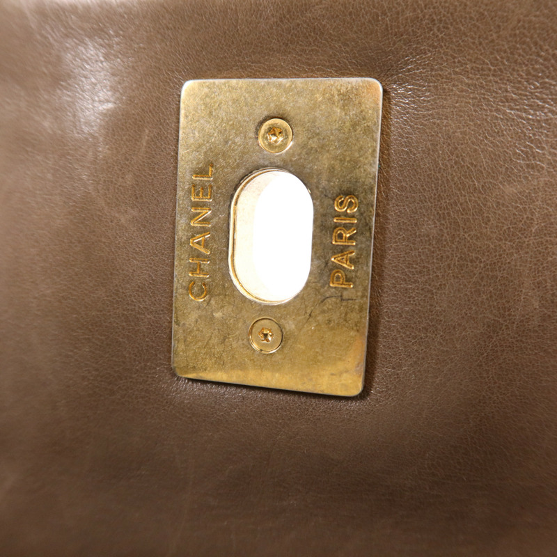 CHANEL 牛皮皮革Shoulder Bag金扣鏈帶肩背袋-18