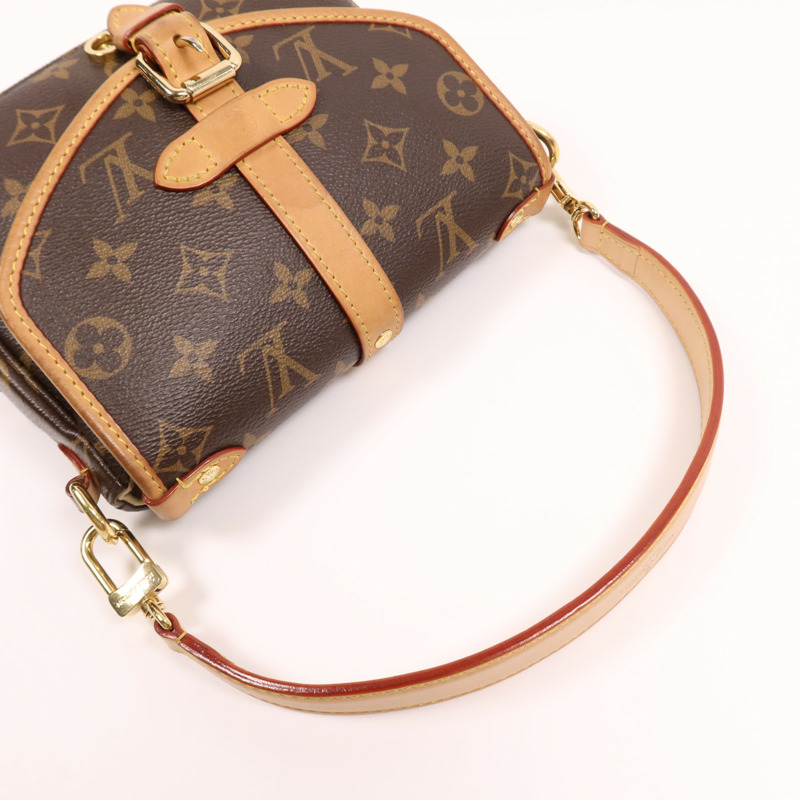 LOUIS VUITTON Monogram Saumur BB金扣手挽肩背兩用袋-4