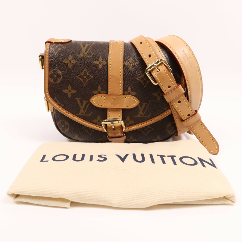LOUIS VUITTON Monogram Saumur BB金扣手挽肩背兩用袋-6