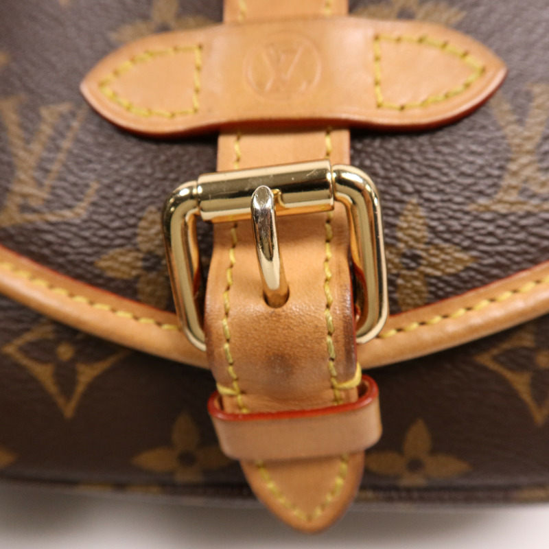 LOUIS VUITTON Monogram Saumur BB金扣手挽肩背兩用袋-11