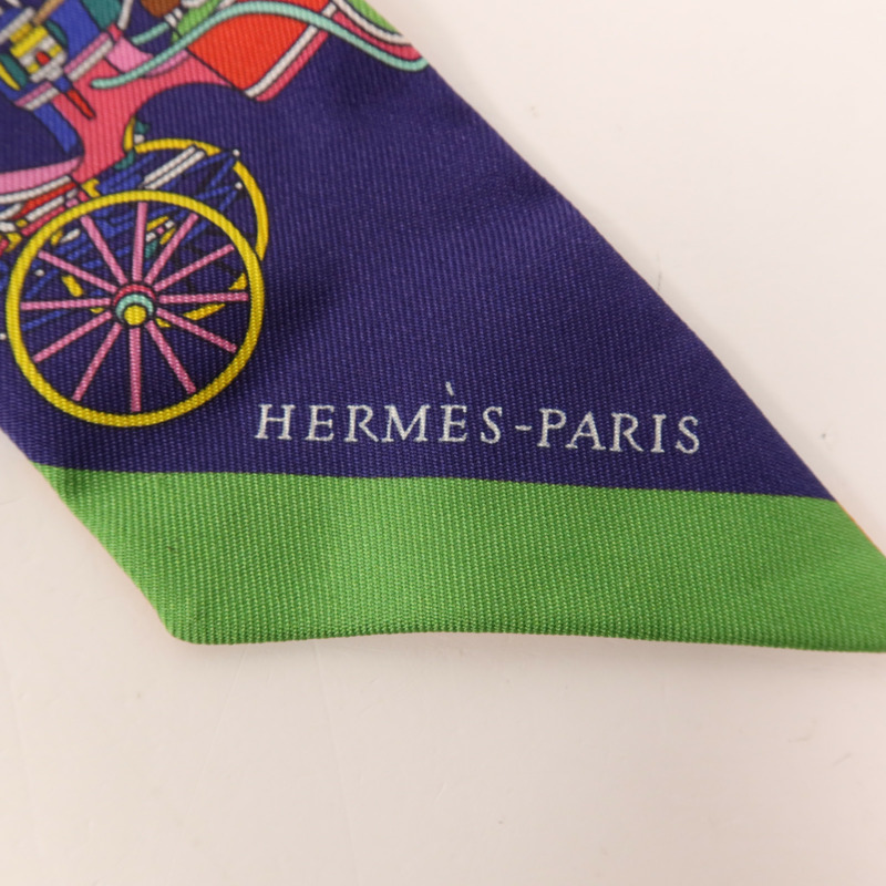 HERMES 絲質Twilly絲巾-4