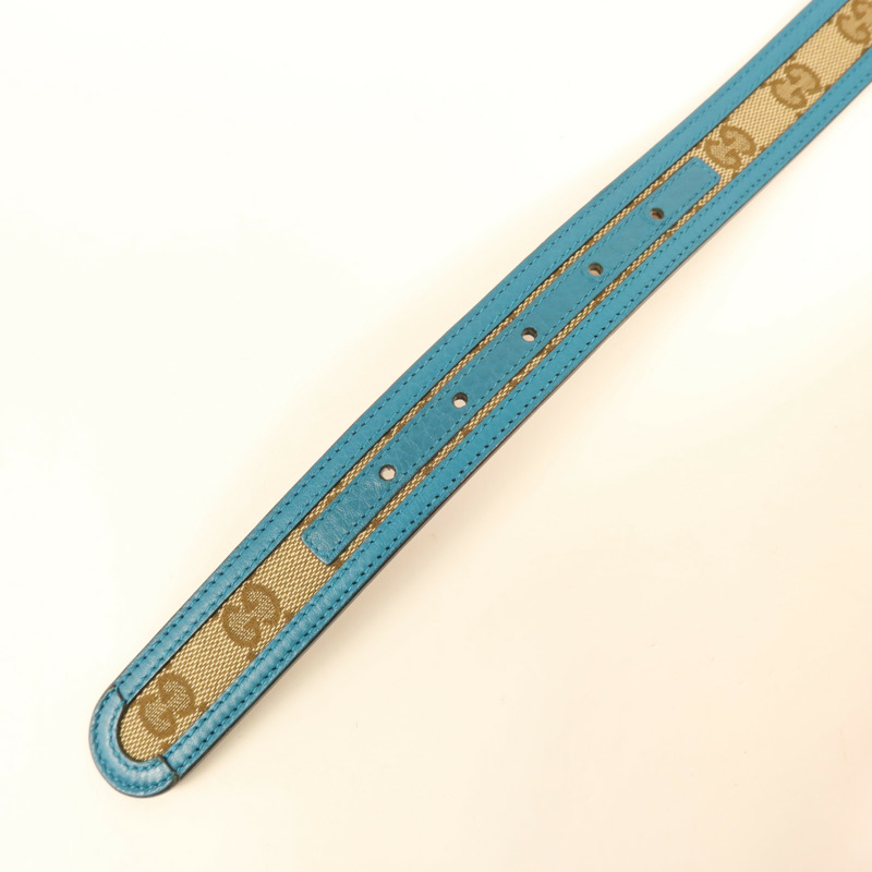 GUCCI 皮革/帆布Belt金扣皮帶-8
