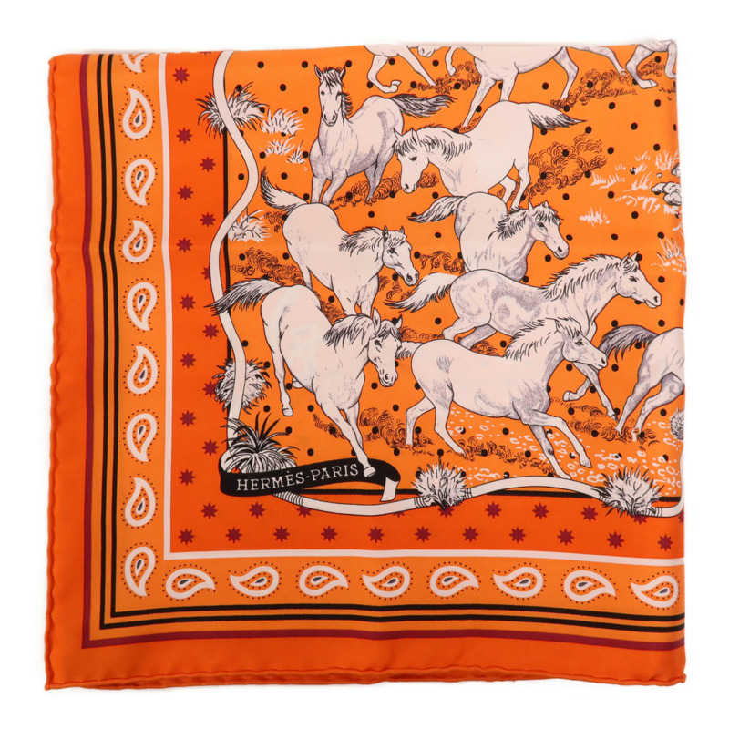 HERMES 絲質Scarf絲巾-3