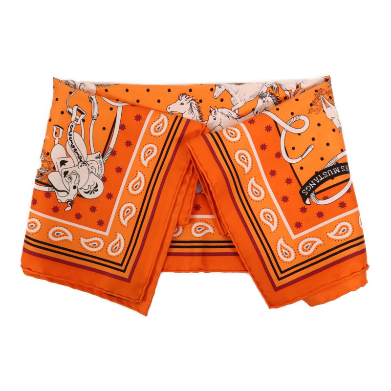HERMES 絲質Scarf絲巾-5