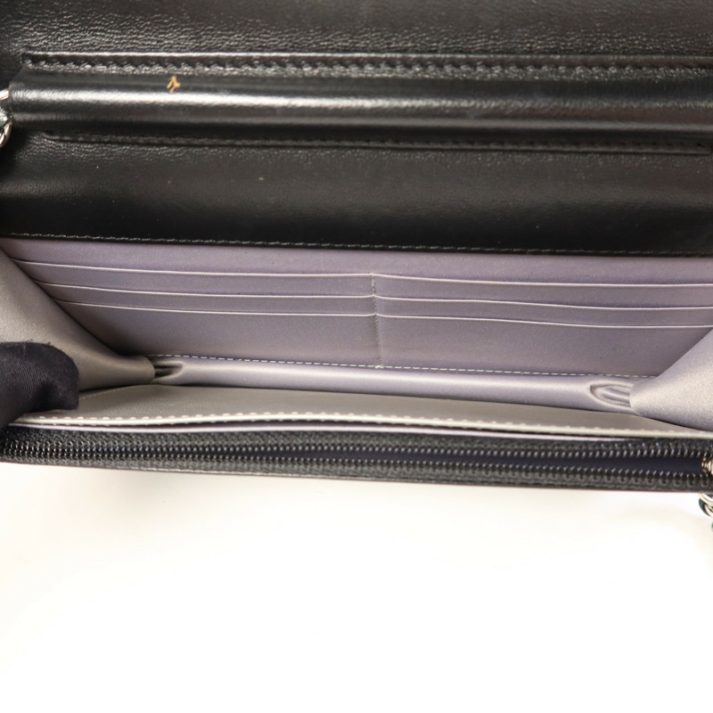 CHANEL 羊皮皮革WOC Wallet On Chain銀扣鏈帶肩背袋-5