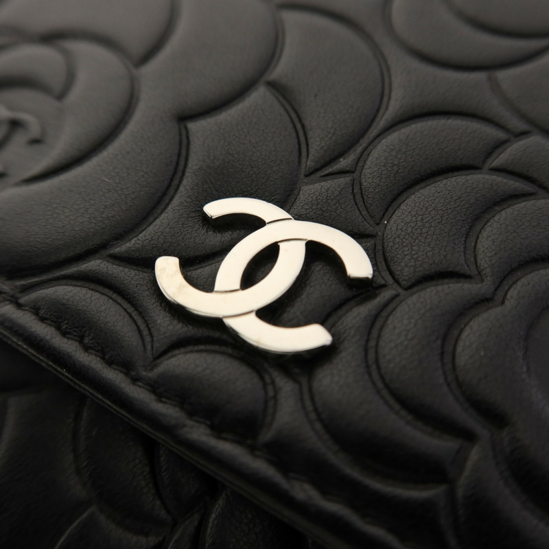 CHANEL 羊皮皮革WOC Wallet On Chain銀扣鏈帶肩背袋-10