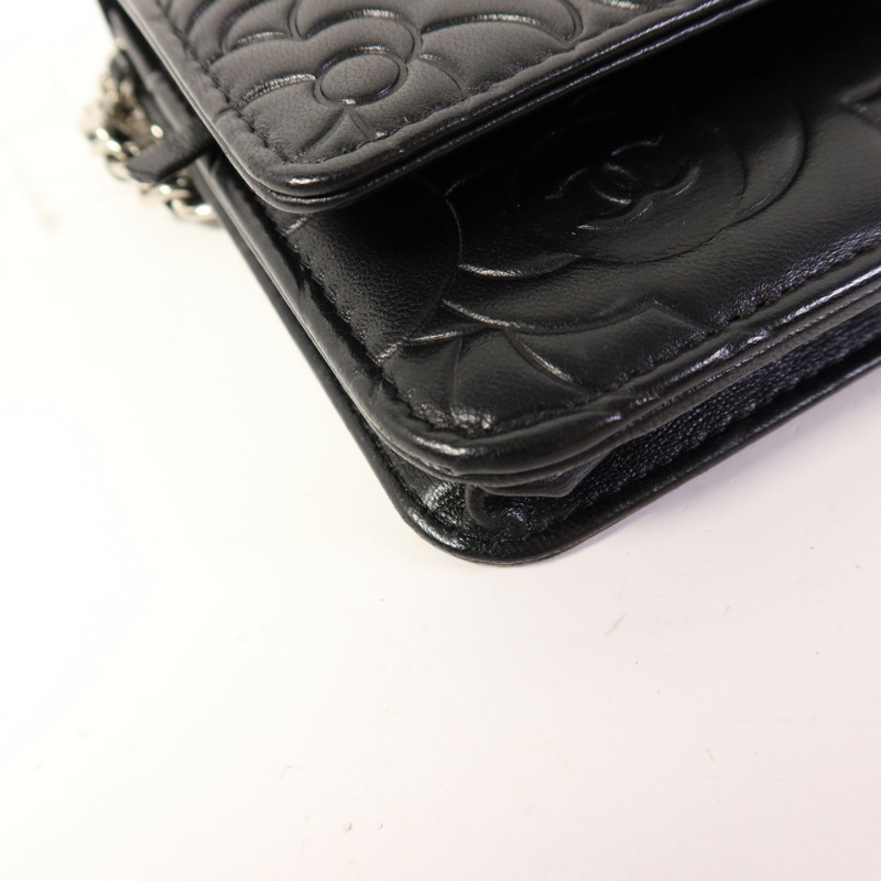 CHANEL 羊皮皮革WOC Wallet On Chain銀扣鏈帶肩背袋-15