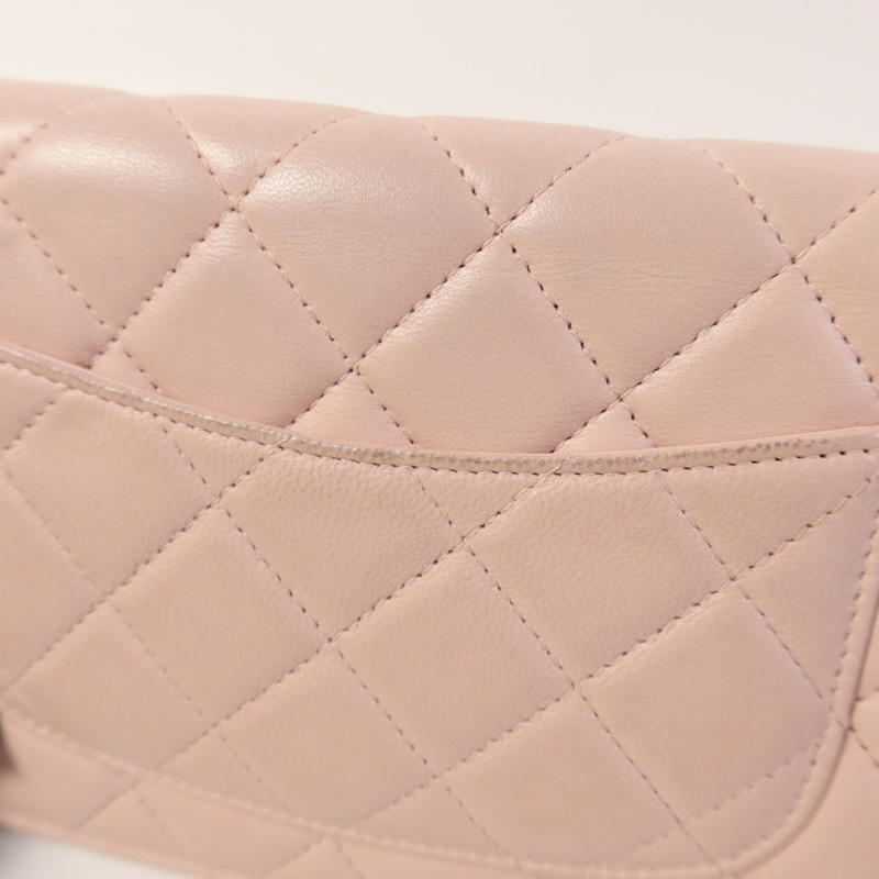 CHANEL 羊皮皮革WOC Wallet On Chain銀扣鏈帶肩背袋-15