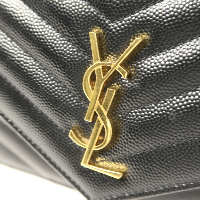 SAINT LAURENT 牛皮皮革Cassandre Envelope Chain Wallet金扣鏈帶肩背袋-8