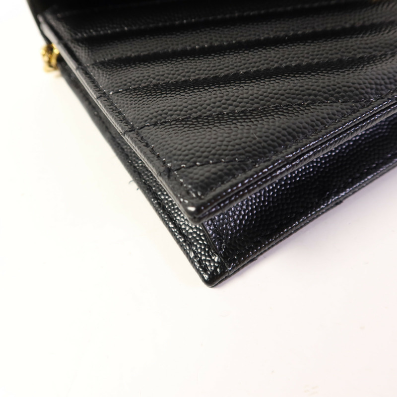 SAINT LAURENT 牛皮皮革Cassandre Envelope Chain Wallet金扣鏈帶肩背袋-10
