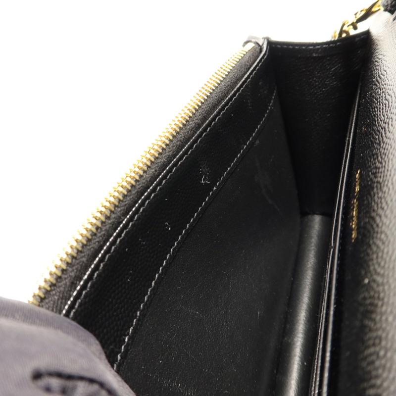 SAINT LAURENT 牛皮皮革Cassandre Envelope Chain Wallet金扣鏈帶肩背袋-13