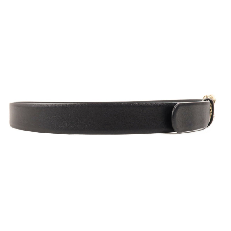 CHANEL 牛皮皮革Belt金扣皮帶-3