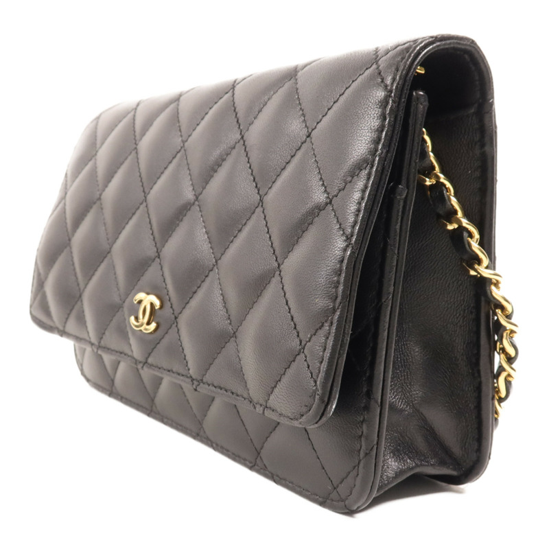 CHANEL 羊皮皮革WOC Wallet On Chain金扣鏈帶肩背袋-2