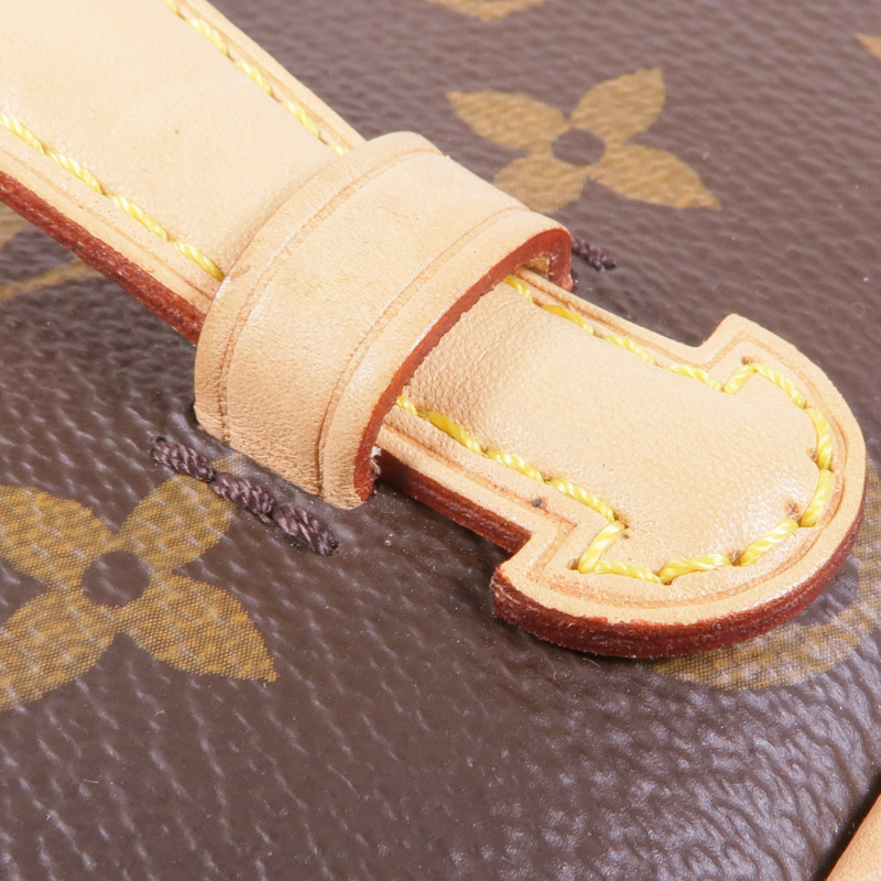 LOUIS VUITTON Monogram Nice Mini金扣手挽袋棕色-10