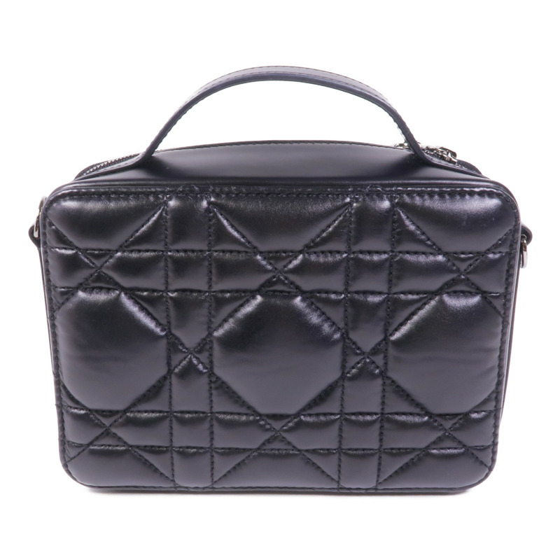 Dior 牛皮皮革Caro Box銀扣手挽肩背兩用袋-1