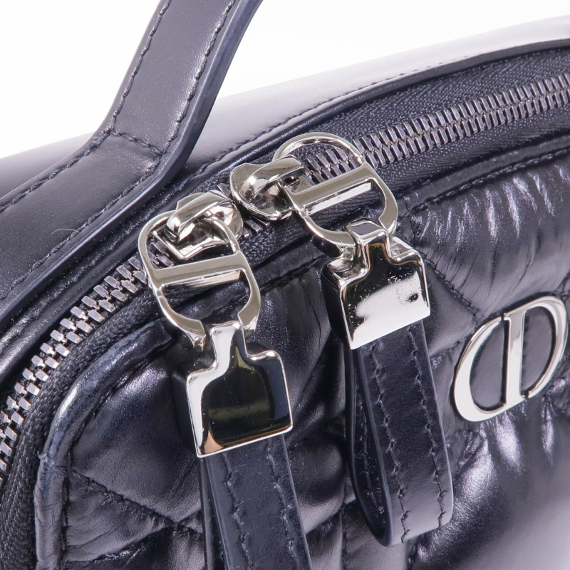 Dior 牛皮皮革Caro Box銀扣手挽肩背兩用袋-10