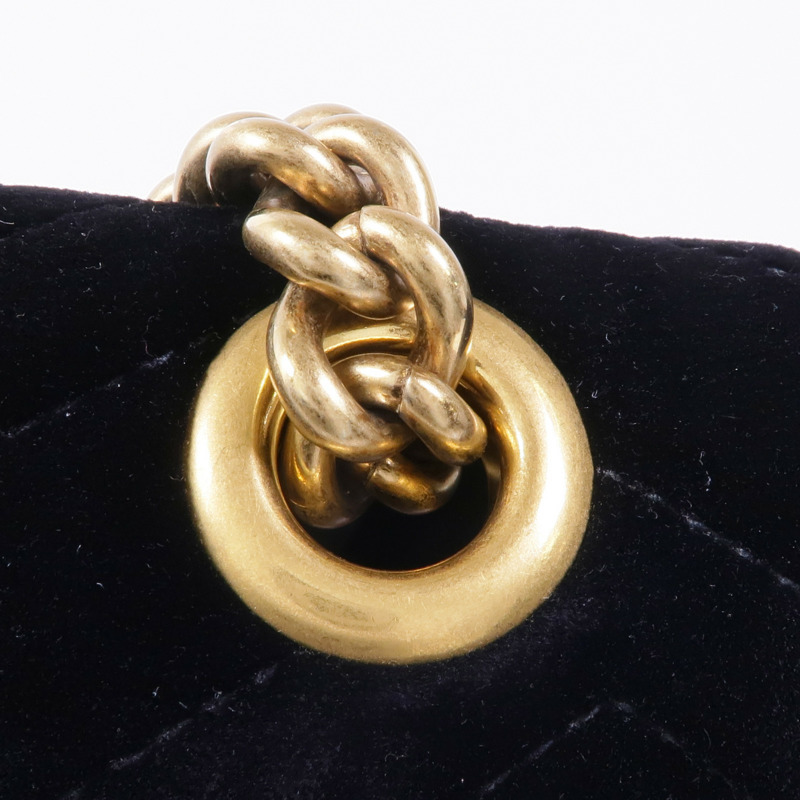 GUCCI 天鵝絨GG Marmont金扣鏈帶肩背袋-10