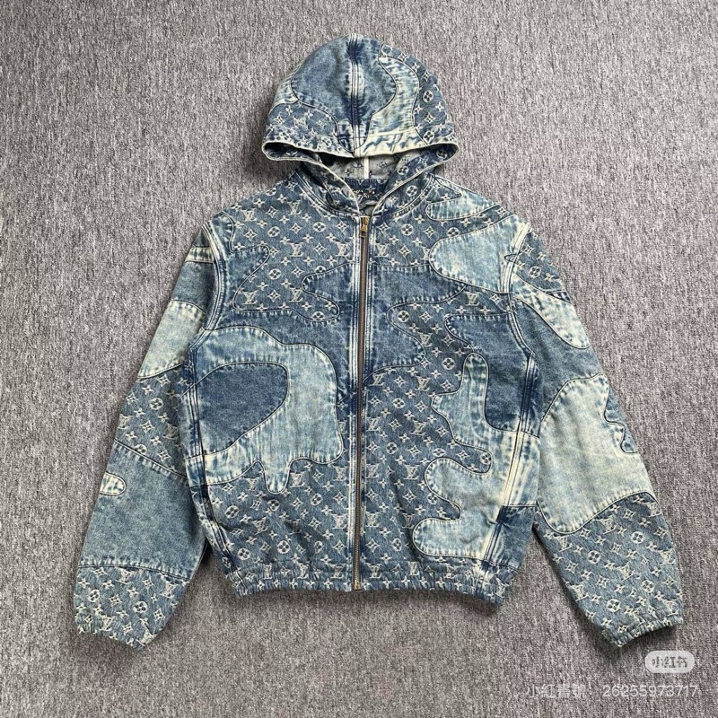 LV nigo牛仔連帽外套-5