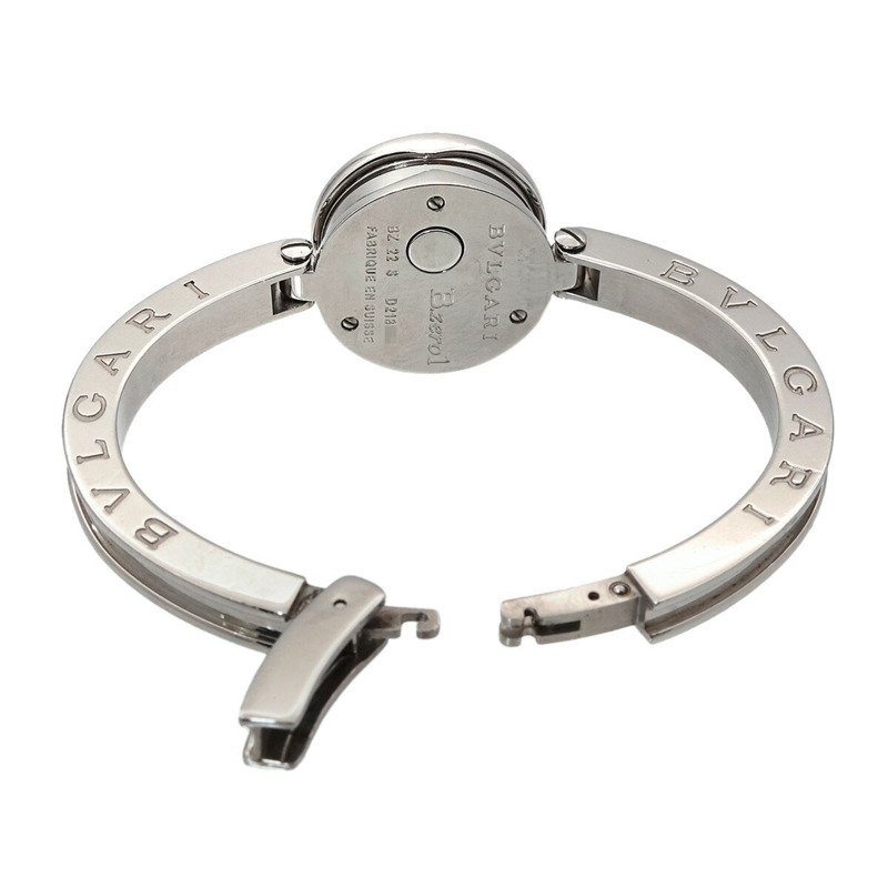 BVLGARI B-Zero1 BZ22S 女士手鐲錶,附 12 顆鑽石、藍色外殼和石英機芯-3