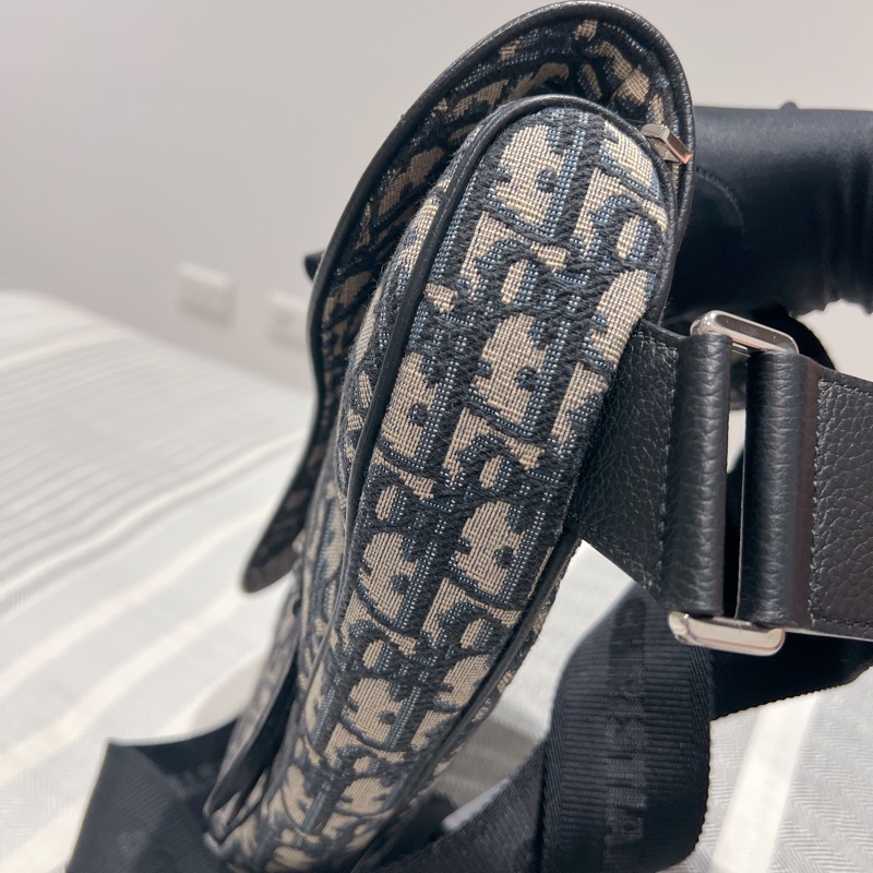 Dior 男老花馬鞍包-9