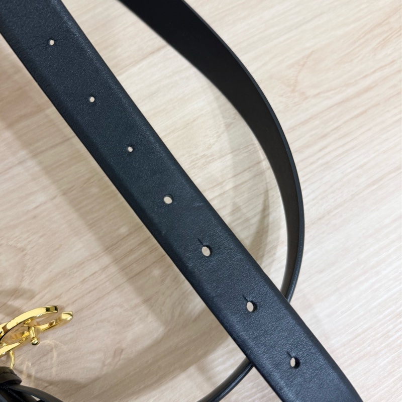 Chanel 香奈兒 PARIS金釦 小羊皮腰帶/皮帶 75-4