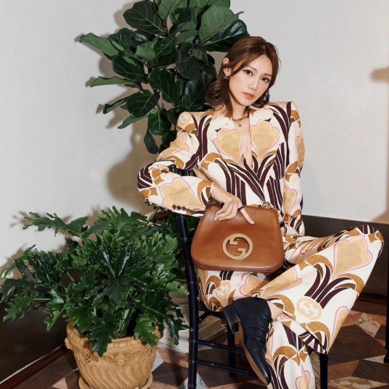 莉亞精品♡Gucci Blondie 馬鞍包 棕 二手美包-4